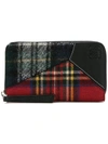 LOEWE TARTAN LOGO EMBOSSED WALLET,11863P3112367203