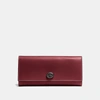 Coach Turnlock Wallet In Burnished Glovetanned Leather In Bordeaux/black Copper