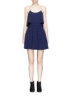 ALICE AND OLIVIA 'Kipp' ruffle overlay crepe dress