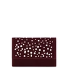 GIUSEPPE ZANOTTI GIUSEPPE ZANOTTI - BURGUNDY VELVET CLUTCH WITH CRYSTALS THE DAZZLING KIMMY,IB70040002OS