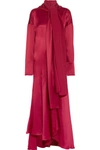 ROKSANDA ALIDA ASYMMETRIC SILK-SATIN MAXI DRESS