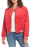 JUICY COUTURE QUILTED VELOUR BOMBER JACKET,WTKJ85956