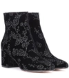 GIANVITO ROSSI EXCLUSIVE TO MYTHERESA.COM- MARGAUX VELVET ANKLE BOOTS,P00270408