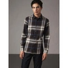 BURBERRY Check Cotton Flannel Shirt,40591301