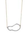 MONICA VINADER Riva Small Diamond Pod Pendant Necklace/Goldtone