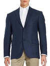 CALVIN KLEIN Herringbone Two-Button Wool-Blend Jacket,0400095897602