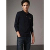 BURBERRY Long-sleeve Cotton Piqué Polo Shirt,40593231