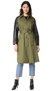 VEDA ARMY TRENCH COAT