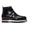 MONCLER Black Leather Lace-Up Boots,00419/00 019GK