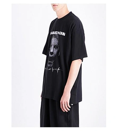 Vetements Rammstein Oversized Printed Cotton-jersey T-shirt In Black