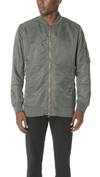 Vince Elongated Aviator Jacket In Orange