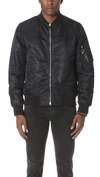 Rag & Bone Archetype Recycled Manston Bomber Jacket In Black