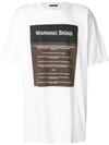 RAF SIMONS Warning Signs T-shirt,172130190000106012376075
