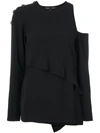 PROENZA SCHOULER asymmetric button detail top,R174426AY011M12364326