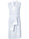 THOM BROWNE Reconstructed Sleeveless Wrap Shirtdress In Light Blue Oxford,FDS645A0013912315232