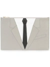 THOM BROWNE suit embroidered clutch,FAF005A0019812354407