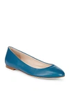 SERGIO ROSSI Leather Ballet Flats,0400095918023