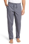 Hanro Checked Cotton Pyjama Trousers In Grey Check