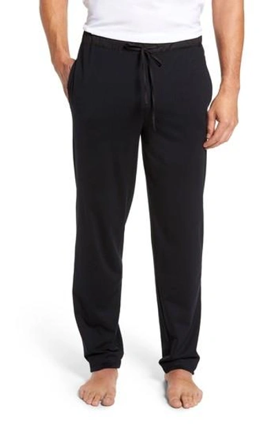 Hanro Night And Day Knit Slim Fit Lounge Pants In Black