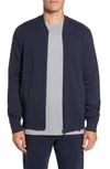 Hanro Tretch-cotton Jersey Zip-up Weatshirt - Midnight Blue