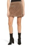 Blanknyc Suede Miniskirt In Midnight Toker