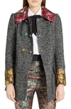 Dolce & Gabbana Bejeweled Details Double-breasted Peacoat In Fantasy