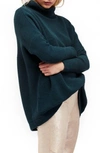 Free People Ottoman Slouchy Tunic Sweater Dress In Dark Turquoise