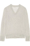 R13 DISTRESSED CASHMERE SWEATER