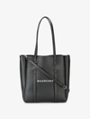 BALENCIAGA BALENCIAGA BLACK EVERYDAY SMALL LEATHER TOTE BAG,489813D6W2N12372944