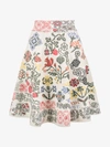 ALEXANDER MCQUEEN GRAPHIC FLORAL INTARSIA KNITTED SKIRT,12354723