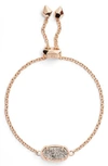 Kendra Scott Elaina Statement Bracelet In Platinum Drusy/ Rose Gold
