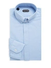 TOM FORD Gingham Cotton Dress Shirt,0400095771384