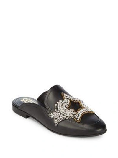 Circus By Sam Edelman Pelham Leather Slippers In Black