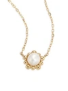 ANZIE Dew Drop 5MM White Pearl Pendant Necklace