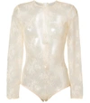 OFF-WHITE Nude Neutrals Lace Bodysuit,1206341561549338411