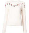 ALTUZARRA Ink/Maroon Amalia Floral Sweater,ATZ36R23