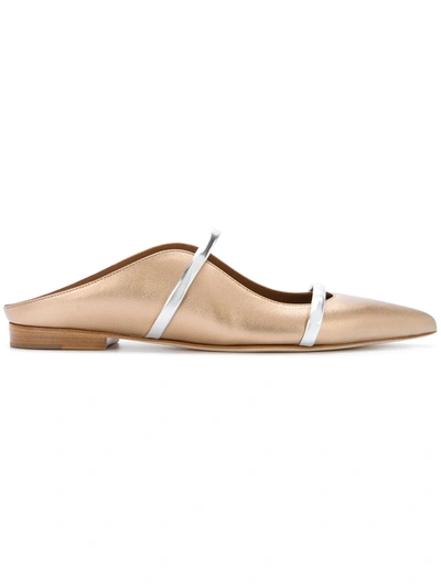 Malone Souliers Maureen Mules In Gold