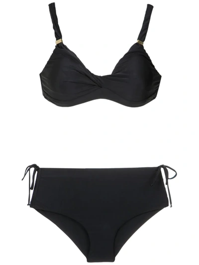 Lygia & Nanny Hot Pants Bikini Set In Black