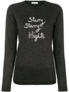 BELLA FREUD sparkle pullover with embroidered slogan,BFHJM0712353531