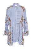 TANYA TAYLOR EMBROIDERED MENSWEAR STRIPE CHARLEE DRESS,P171D436MS