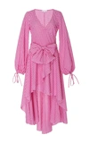 CAROLINE CONSTAS LENA CHECK PRINT ASYMMETRIC DRESS,D025GPSE17