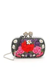 ALEXANDER MCQUEEN SKELETON QUEEN AND KING CLUTCH,480496 K9ZMU 1095