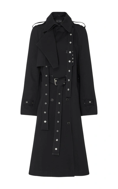 Proenza Schouler Db Cotton-gabardine Trench Coat In Black