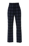ROSETTA GETTY CROPPED SKINNY CHECK TROUSERS,1317269287MO