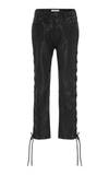 FRAME CROPPED LACE-UP LEATHER trousers,LWLT0138