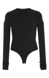 Atm Anthony Thomas Melillo Ribbed Stretch-micro Modal Bodysuit In Black