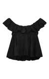 TOME TWO TIERED RUFFLE TOP,TP173043