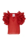 ROSIE ASSOULIN DUST RUFFLE RED TOP,F17T13WC066