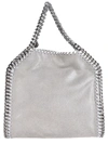 Stella Mccartney Mini Falabella Shaggy Dear Faux Leather Tote In Grey