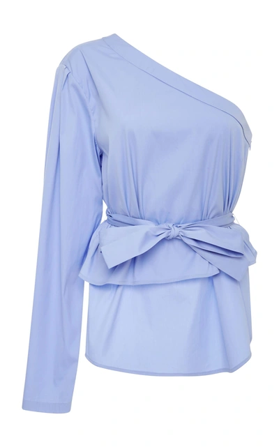 Tome Off-the-shoulder Blouse In Blue